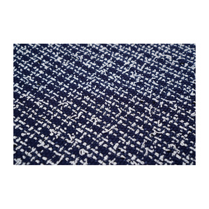 ผ้าทวีดแฟนซีคุณภาพพรีเมียม ผลิตในเกาหลี สีกรมท่า-ขาว ลายเทป ผ้าทวีดแฟนซีแบบมีเท็กซ์เจอร์ รับผลิตแบบ OEM และ ODM ผ้าทอสั่งทำพิเศษ - Product Image 2