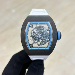 2026 Bestselling 055 Carbon Fiber Tonneau Automatic Mechanical <b>Watch</b>, Designer Fashion <b>Watch</b> with Blue Inner <b>Ring</b>, Hollow Sports - Product Image 1
