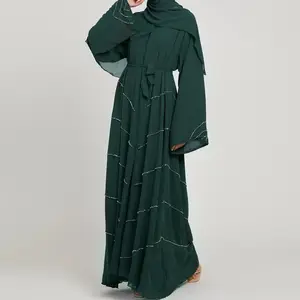أزياء حديثة كيمونو إسلامي تركي جبة أونتوك بريا بسيطة نسائية تركية مع عباية قطنية