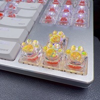 Clavier mécanique universel avec touches personnalisées en forme de griffe de chat, laser, pour interrupteurs MX, touches Esc mignonnes