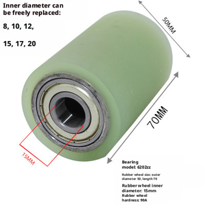 Rouleaux de guidage en polyuréthane PU résistant à l'abrasion pour machines de traitement du <span class=keywords><strong>verre</strong></span> - Product Image 6