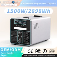 LECOOVO E1500S1500W Batterie LiFePO4 d'origine, station d'alimentation portable avec charge rapide solaire, banque d'alimentation