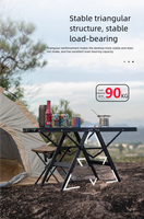 Table de camping pliable en alliage d'aluminium, légère, pour pique-nique, voyage en plein air, plage, design compact, vente en gros