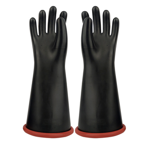 Gants de travail en caoutchouc naturel isolants haute tension électrique AC classe 4 40KV - Product Image 1