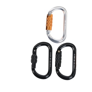 Mousqueton en alliage d'aluminium en forme de D, triple verrouillage, robuste, pour l'escalade, le camping, le yoga, le <span class=keywords><strong>hamac</strong></span> - Product Image 1