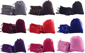 Bolsa de Regalo de Terciopelo Ligera con Cordón, Personalizada para Jabones, Semillas, Joyería, Bodas, Cumpleaños, Navidad - Product Image 3