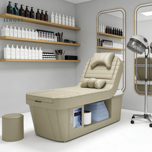 Cama de Lavado de Cabello para Salón de Belleza, Masaje Tailandés, Spa Capilar, Terapia de Agua, con Pedicura - Product Image 3