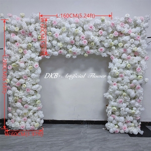 Arco de Flores Artificiales DKB al por Mayor, Fondo de Pared de Flores de Alta Gama de 8 pies x 8 pies, Pared de Flores de Seda para Decoración de Bodas y Fiestas - Product Image 2