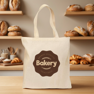Bolsa de Tela de Algodón Personalizada con Asas en Contraste y Costuras Reforzadas, Personalización con Impresión Serigrafiada para su Logotipo - Product Image 2