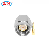 Prise mâle SMA d'approvisionnement d'usine pour le soudage à souder SS405 câble manchon à vis en acier inoxydable connecteur Coaxial Rf en Stock ROHS