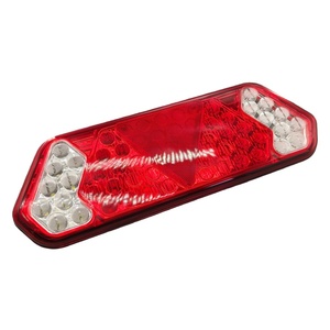 ระบบไฟส่องสว่างรถบรรทุกคุณภาพสูง อะไหล่ทดแทน ไฟท้าย LED สีแดง 12-24V พร้อมปลั๊ก สำหรับรถบรรทุกหนักและรถพ่วง - Product Image 1