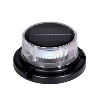 Luz de Advertencia Solar de Alta Luminosidad de 2W, Protección IP65, Batería de Larga Duración, Carcasa de PC Resistente al Polvo, Luz Estroboscópica Ámbar, Roja, Azul, Verde