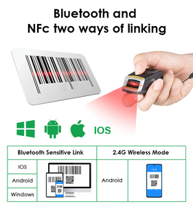 Effon NS02 – Lecteur de codes-barres sans fil Bluetooth pour entrepôt, à porter au doigt, avec lecture de codes QR - Product Image 3