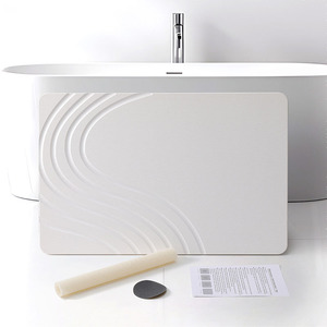 Tapete de Baño de Secado Rápido, Super Absorbente, <span class=keywords><strong>Antideslizante</strong></span>, de Tierra de Diatomeas, Diseño Minimalista para el Suelo del Baño - Product Image 3