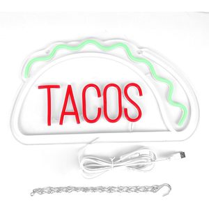 Enseigne lumineuse LED néon Taco pour intérieur, éclairage décoratif pour restaurant, bar, fast-food, magasin de détail, vitrine, lumière d'ambiance - Product Image 2