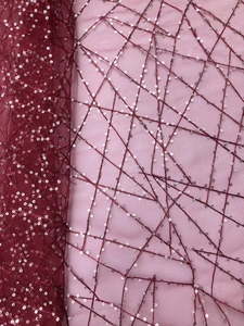 Luxurious <strong>Sequins</strong> <strong>Mesh</strong> Fabric Lace Dress Sexy Evening Stage Costumes for Shoes and Bags - Product Image 3