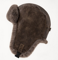 Sombrero Ushanka de estilo invernal para hombre, sombrero Lenin de piel de conejo con orejeras a prueba de viento, estilo Retro DE LA URSS