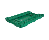 Caisse en plastique perforée robuste 600*400*140 MM, pliable, empilable, écologique, pour usage agricole, fruits et légumes