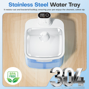 Portable Cordless 304 Stainless Steel Cat <b>Water</b> Fountain <b>Automatic</b> Rechargeable 3.2L Pet <b>Water</b> <b>Dispenser</b> for Cats Dogs - Product Image 2