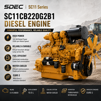 Moteur de machine de construction turbocompressé SDEC SC11CB220G2B1 162 kW 220 CV 2200 tr/min 10,5 L pour chargeuse sur pneus, bulldozer, niveleuse, rouleau compresseur