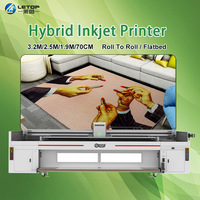 Impresora Híbrida LETOP Factory de 3200MM, Impresora de Inyección de Tinta de Gran Formato y Plotter de Impresión Digital Híbrido UV