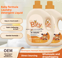Détergent à lessive écologique pour bébé 2KG, sans fluorescent, nettoyage multi-effets, adoucissant, savon à lessive spécial pour enfants pour machine