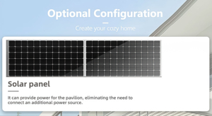 <span class=keywords><strong>Pérgola</strong></span> Ecológica con Paneles Solares Integrados para Jardín de Villa Privada Fuera de la Red y Gazebo con Sombreado Solar en Azotea - Product Image 2