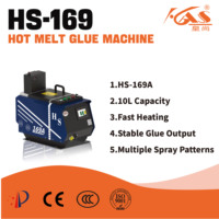 Machine à colle thermofusible 10L avec 4 pistolets et tuyaux, emballage automatique haute précision pour sacs et caisses, matériaux en bois, prête à être expédiée