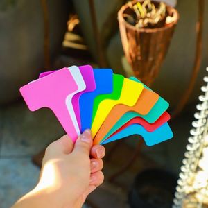 NewFida10 Colors Option Waterproof Outdoor <b>Nursery</b> Garden Labels T-Type PP Plastic Plant Name Tags Planting Seedling Stake Tags - Product Image 1