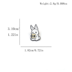 Broche de Aleación Plateada con Diseño de Conejito de Pascua de Dibujos Animados, Lindo y Versátil para Estudiantes, Superventas Transfronterizo <span class=keywords><strong>YINI</strong></span> - Product Image 2