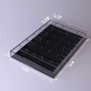 Custom Clear Transparent <strong>Acrylic</strong> 12 24 30 Grids Necklaces Ring Bracelet <strong>Storage</strong> Box Cases <strong>Storage</strong> <strong>Acrylic</strong> Display Jewelry Box - Product Image 3