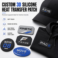 Badges thermocollants 3D pour vêtements de sport, sacs, emblèmes en caoutchouc en relief, accessoires de marque pour vêtements, patchs en silicone personnalisés