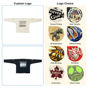 XINSHENG Manufacturers Clothing Custom Digital Printing Graphic Tee Tshirt Rhinestone Waffle <b>Long</b> <b>Sleeve</b> <b>t</b> <b>Shirt</b> <b>Men</b> - Product Image 5