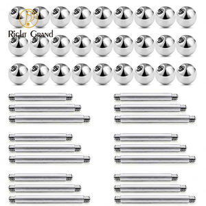 Tinggi Poles Kelas Implan Titanium Internal Berulir Pentil Lidah Industri Barbel Lurus - Product Image 4