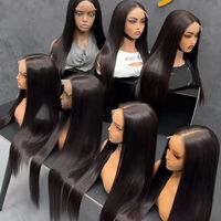 Pelucas de Encaje HD con Cabello Virgen, Densidad 250, Pelucas de Cabello Humano Liso de 30 Pulgadas, Pelucas Frontales de Encaje, Peluca de Cabello Humano Brasileño Natural sin Pegamento