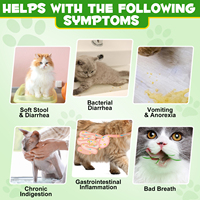 Oimmal Soins de Santé pour Animaux de Compagnie 120g Poudre de Probiotiques et Prébiotiques Soutien Digestif Immunitaire Santé Intestinale Supplément Probiotique pour Chats