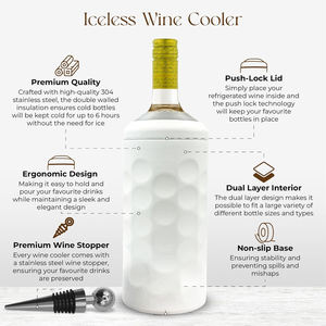 Özel Logo paslanmaz çelik şampanya şişesi soğutucu 25oz yalıtımlı şarap soğutucu düğün toptan promosyon için - Product Image 4