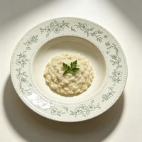 Assiette creuse en céramique gaufrée perlée de 9,6 pouces, motif floral vert, bol à pâtes, vaisselle de luxe, assiette de table