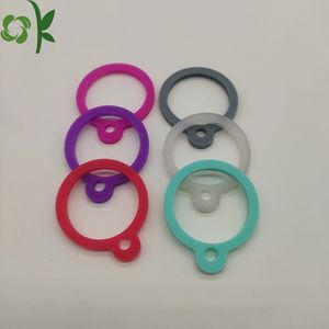 OKSILICONE 스팟 실리콘 라운드 개 애완 동물 태그 소음기 서클 id 태그 보호 커버 다채로운 고무 개 태그 커버 - Product Image 3