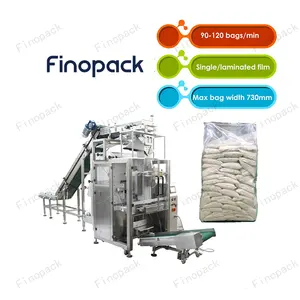 Machine à emballer Offre Spéciale automatique de sac de riz de 5kg Machine à emballer verticale de presse pour le sac de riz dans la machine à emballer secondaire de sac