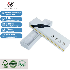 Boîte cadeau de luxe pour montre connectée avec logo personnalisé, en <span class=keywords><strong>carton</strong></span> UV, avec doublure en éponge, couvercle et base imprimés avec spécifications en feuille métallisée - Product Image 1