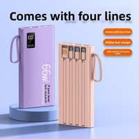 Meilleure Vente : Batterie Externe 20000mAh avec Écran LED, Double Port USB/Micro USB/Type-C, Charge Rapide 22.5W et 4 Câbles Intégrés, Haute Capacité