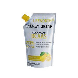 LIFEWORTH Marque privée BCAA Boisson énergisante Après l'entraînement Sans sucre Vitamines B12 à la fois Certifiées ISO - Product Image 3