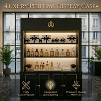 Meuble de présentation décoratif pour parfums, vitrine noire pour magasin de détail, armoire à parfums
