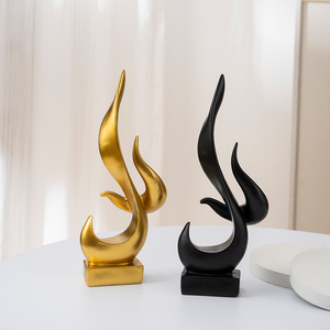 <span class=keywords><strong>D</strong></span>écoration Moderne Art <span class=keywords><strong>D</strong></span>éco en Résine en Forme de Flamme pour la Maison, le <span class=keywords><strong>Salon</strong></span>, le Meuble à Vin, le Meuble TV, le Bureau - Product Image 4