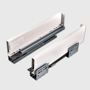 Correderas de cajón ocultas de cierre suave para montaje inferior, sistema de cajones metálicos delgados para gabinetes de cocina - Product Image 3