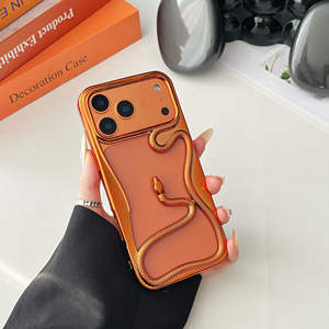 <span class=keywords><strong>Coque</strong></span> de téléphone en TPU souple avec placage brillant respirant et ajouré pour <span class=keywords><strong>iPhone</strong></span> Air 17 16 15 14 13 12 <span class=keywords><strong>11</strong></span> Pro Max, <span class=keywords><strong>coque</strong></span> de protection 3D cool en forme de <span class=keywords><strong>serpent</strong></span> - Product Image 1