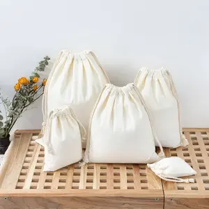 Promotion Factory Price Canvas Cotton Drawstring packing storage Bags Cloth Dust Bag Dust bag for handbag shoes