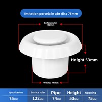 Système d'air frais réglable de plafond d'aération en plastique ABS de conception moderne haut de gamme avec prise d'échappement de sortie d'air pour le salon