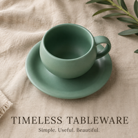 Ensemble tasse et soucoupe à latte en céramique texturée pour une présentation professionnelle du café – Commandes de couleurs personnalisées pour les acheteurs en gros mondiaux